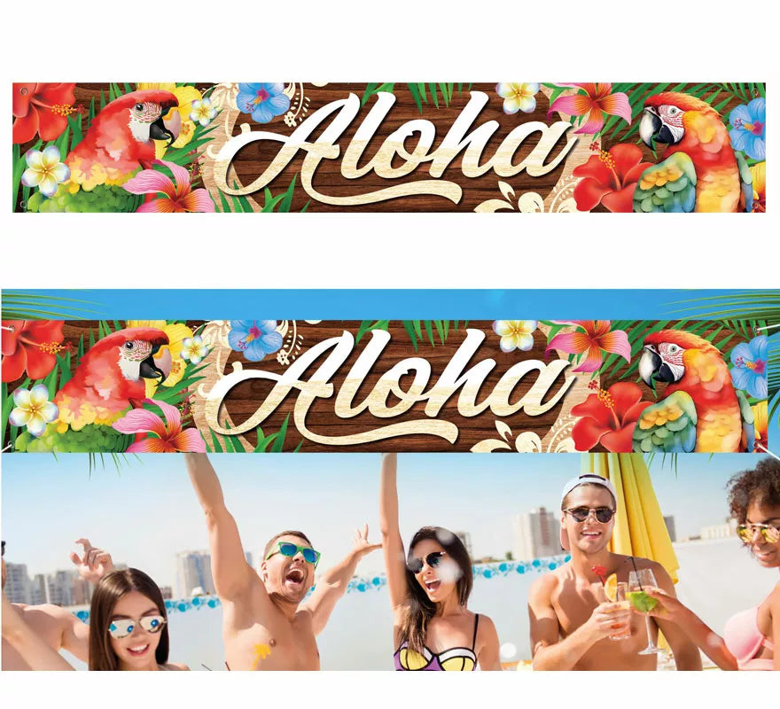 Translation missing: es.Decoración Verano Aloha de tela de 290x150 cm