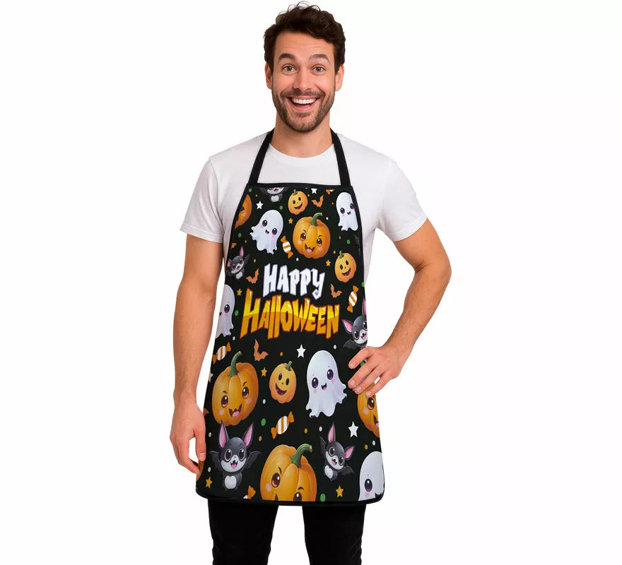 Translation missing: es.Delantal Happy Halloween para adulto