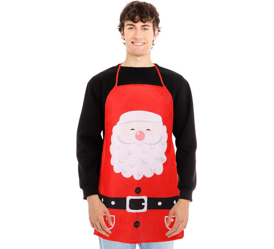 Translation missing: es.Delantal Navideño de Papá Noel rojo de 52X72 cm