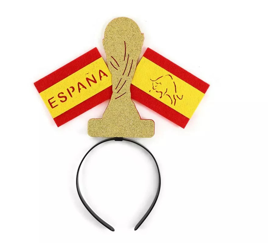 Translation missing: es.Diadema Bandera de España con Copa Mundial