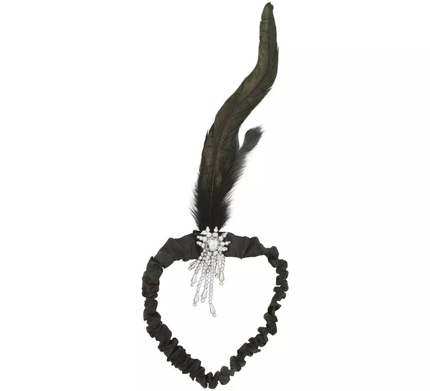 Diadema Charlestón con plumas
