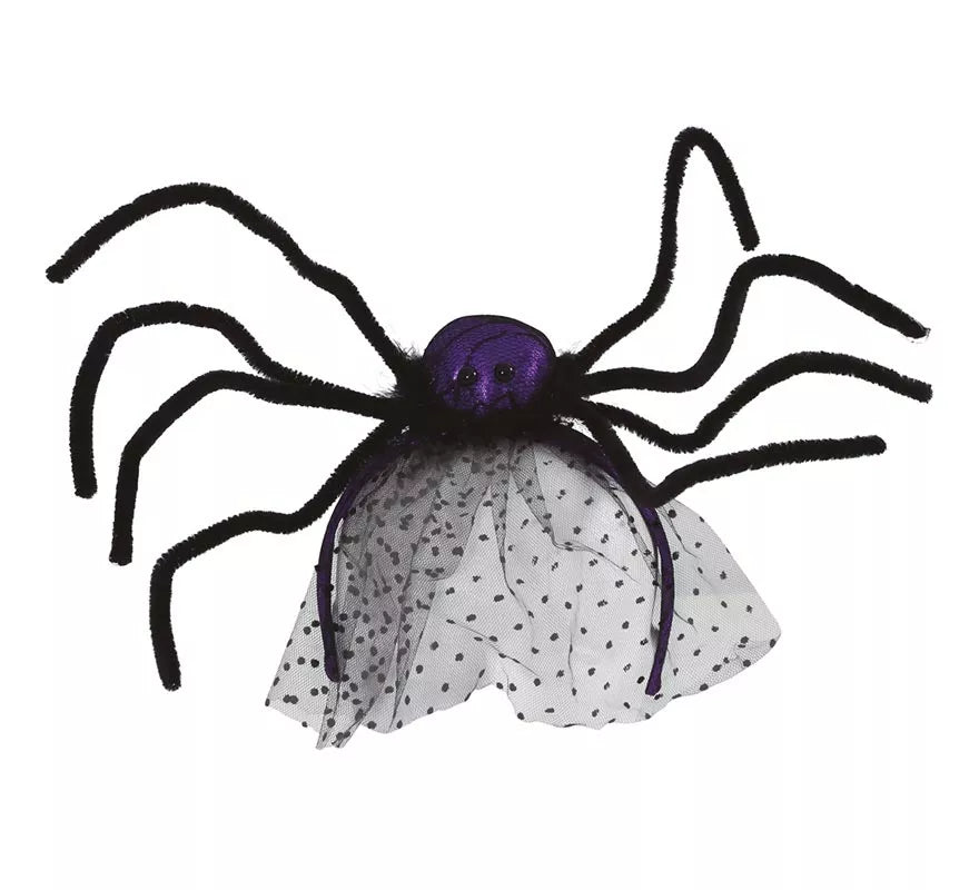 Translation missing: es.Diadema con Araña Lila y Velo
