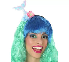 Diadema con Cola de Sirena y Flores