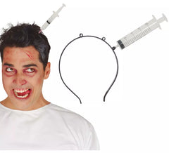 Diadema con jeringuilla de Zombie