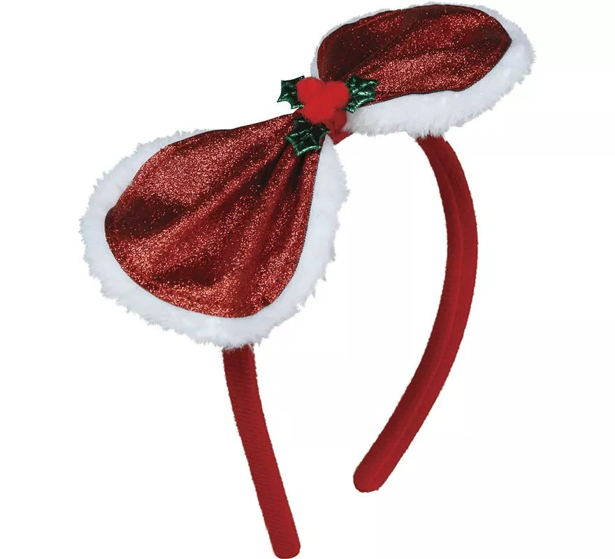 Translation missing: es.Diadema con Lazo Navideño y Acebo
