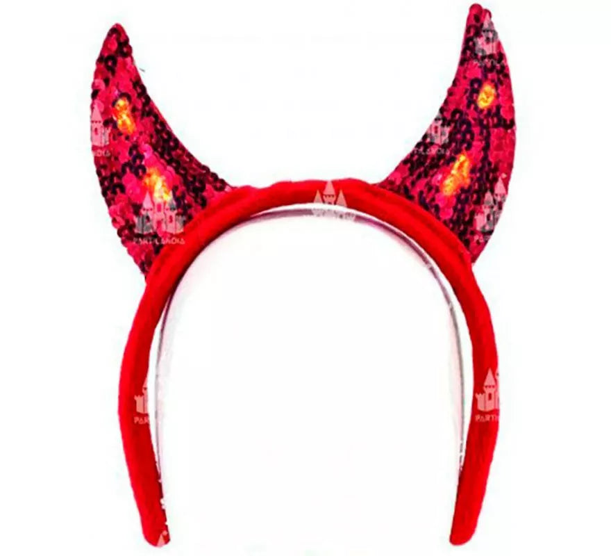 Translation missing: es.Diadema Cuernos Demonia con Luz