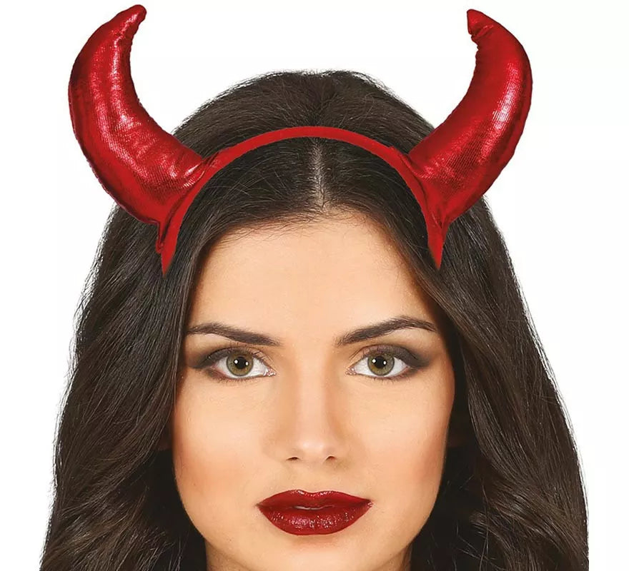 Translation missing: es.Diadema Cuernos Demonio roja