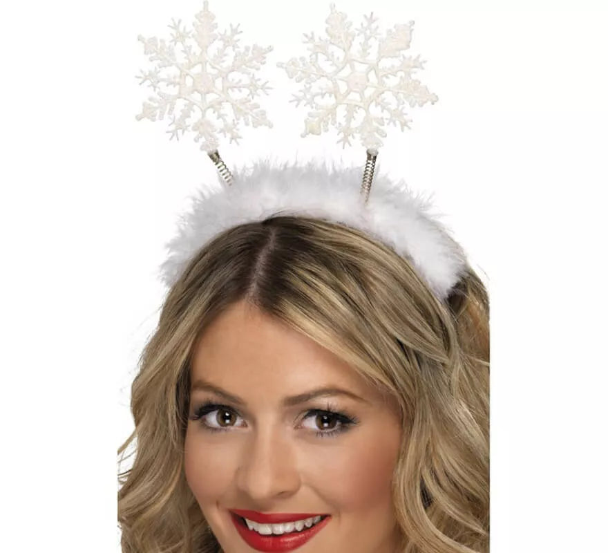 Translation missing: es.Diadema de Antenas de Copos de Nieve con Marabú