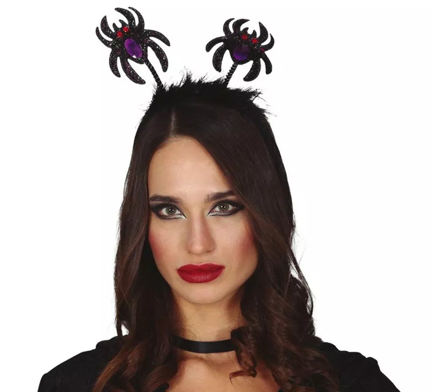 Translation missing: es.Diadema de Arañas Negras Glitter