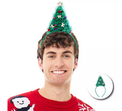 Diadema de Árbol Navideño con tul