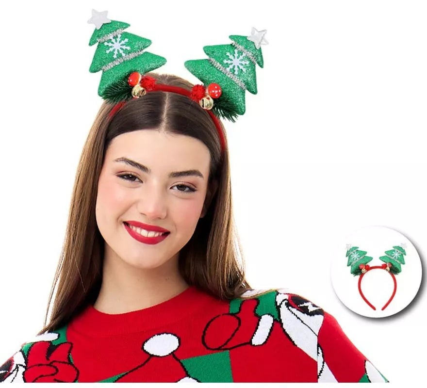 Translation missing: es.Diadema de Árboles Navideños verdes en 3D