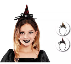 Diadema de Bruja con lazo en colores surtidos infantil
