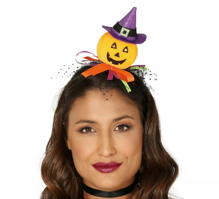 Translation missing: es.Diadema de Calabaza con Gorro de Bruja