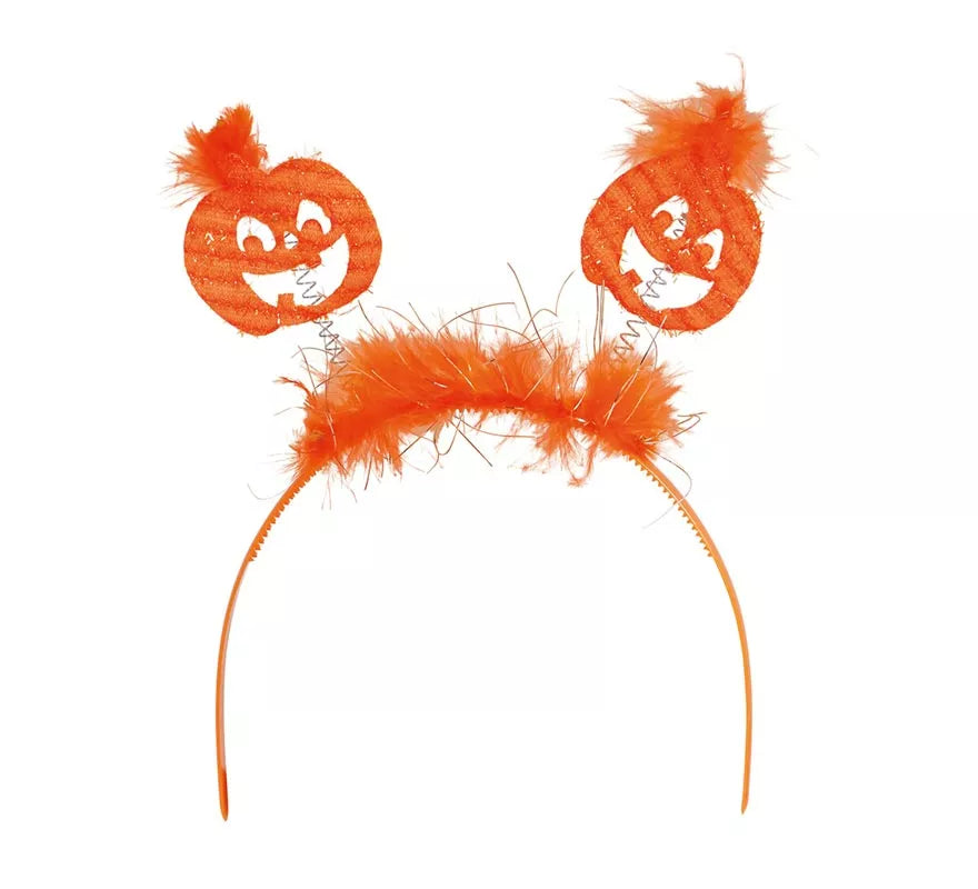 Translation missing: es.Diadema de Calabazas con Marabú naranja