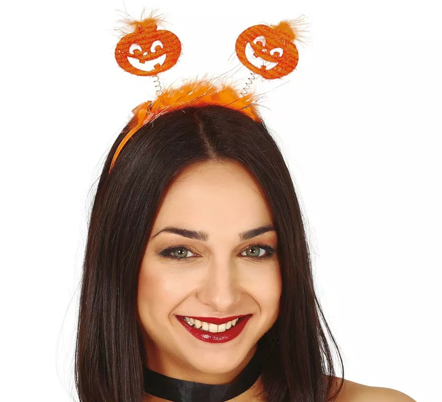 Translation missing: es.Diadema de Calabazas con Marabú naranja