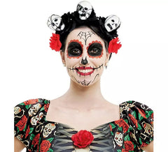 Diadema de Calaveras con rosas