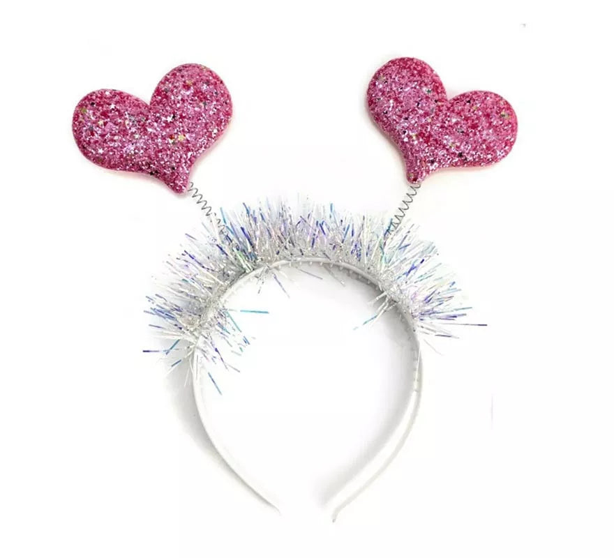 Translation missing: es.Diadema de Corazón rosa brillante