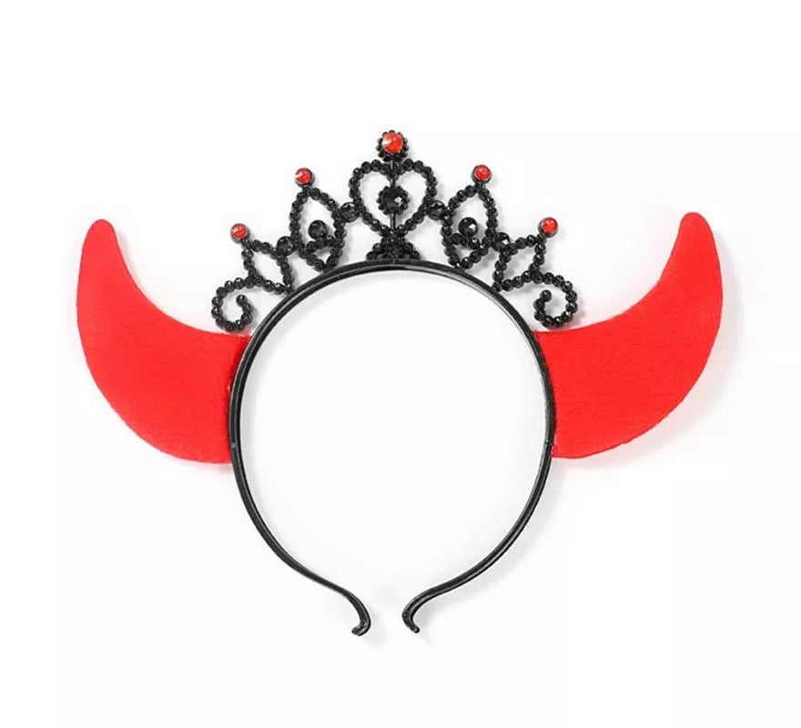 Translation missing: es.Diadema de Corona Diablesa con cuernos