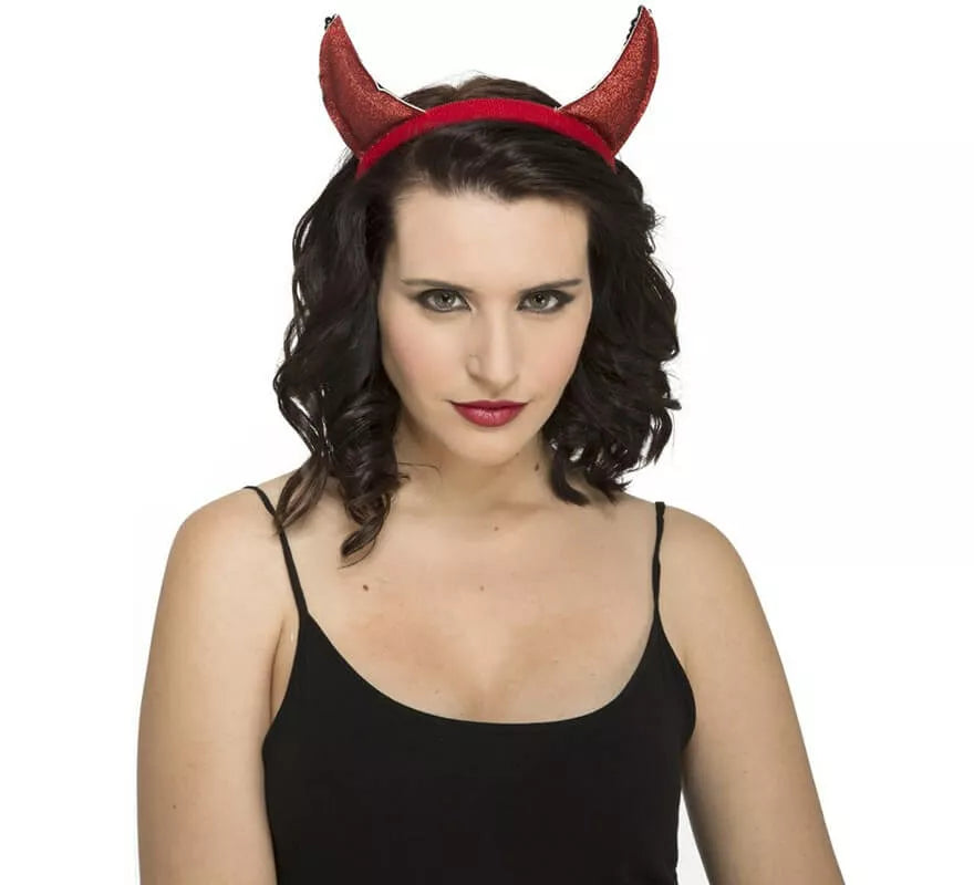 Diadema de Cuernos Rojos de Demonia