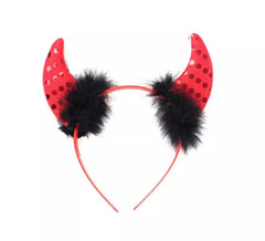 Diadema de Diablesa con plumas negras