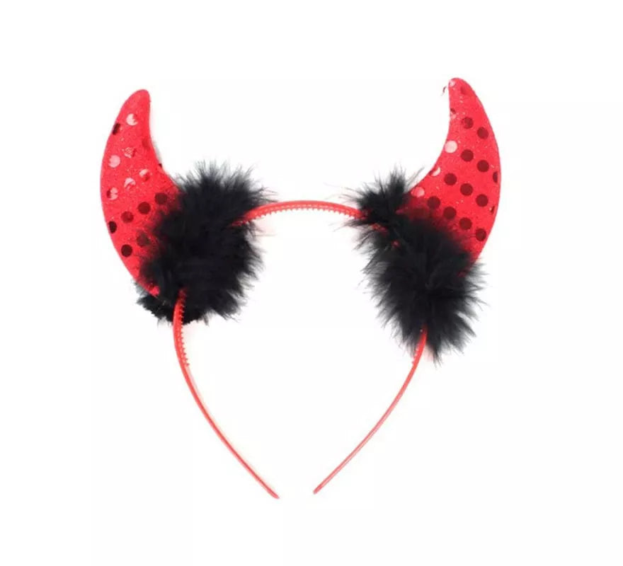 Translation missing: es.Diadema de Diablesa con plumas negras