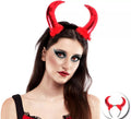 Diadema de Diablesa con plumas rojas