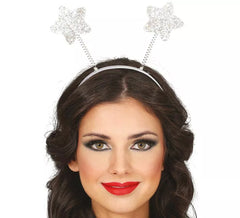 Diadema de Estrellas plateadas brillantes