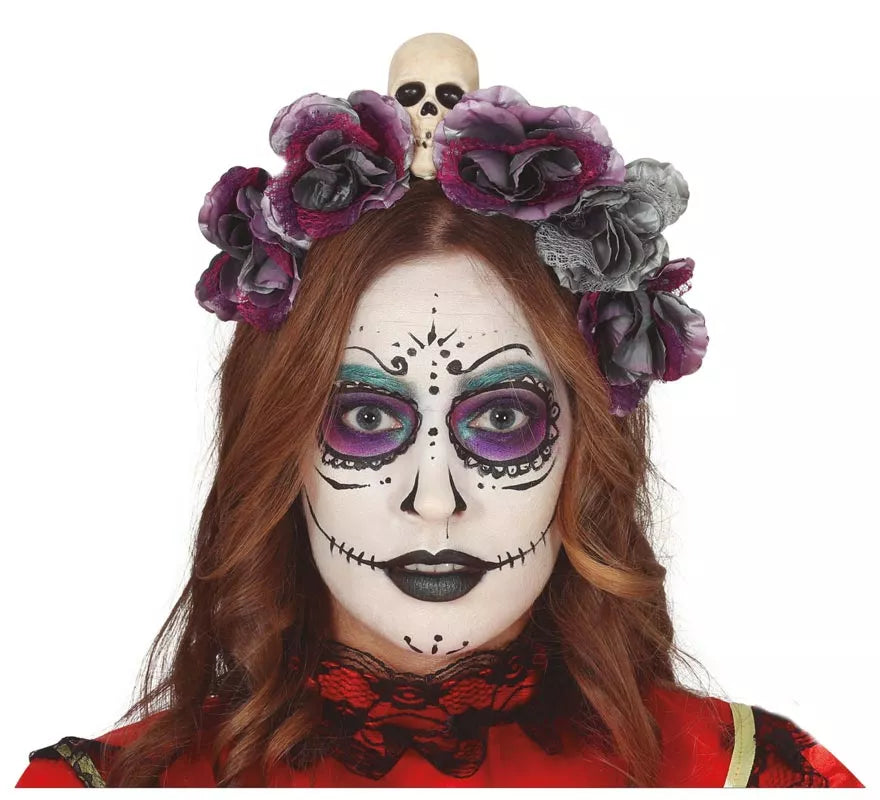 Translation missing: es.Diadema de Flores Grises
