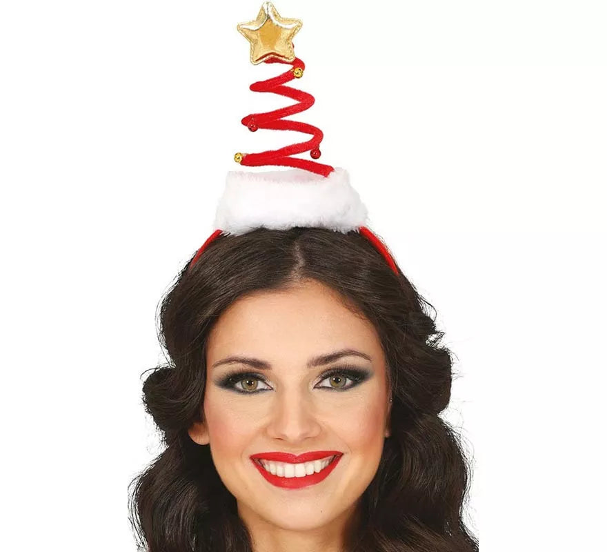 Translation missing: es.Diadema de Gorro Árbol de Navidad espiral con estrella