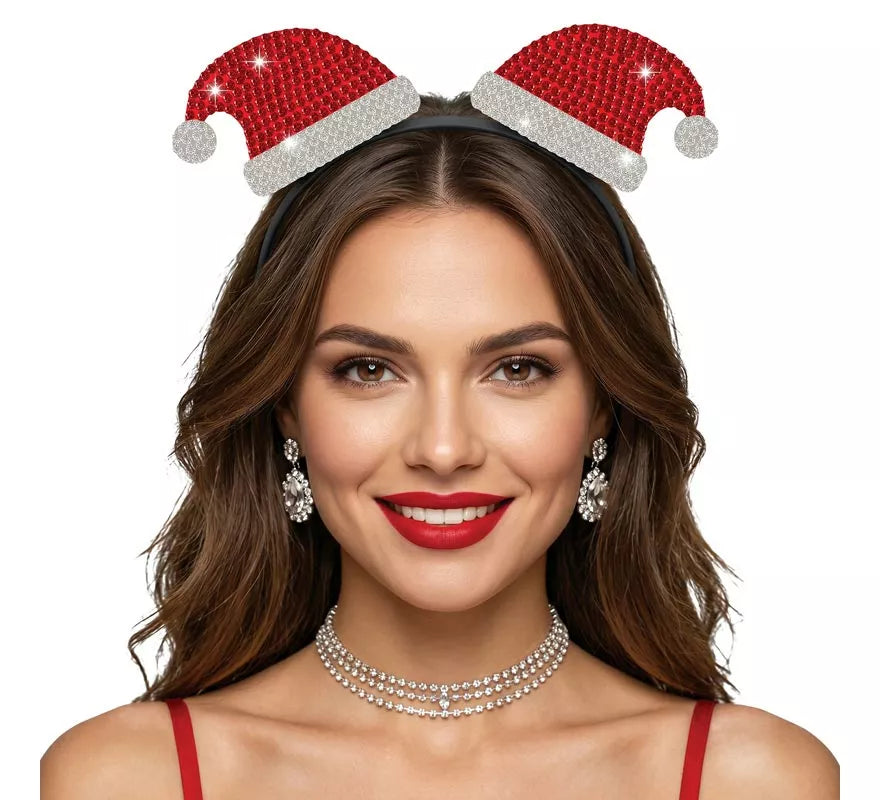 Translation missing: es.Diadema de Gorros de Papá Noel con Brillantes