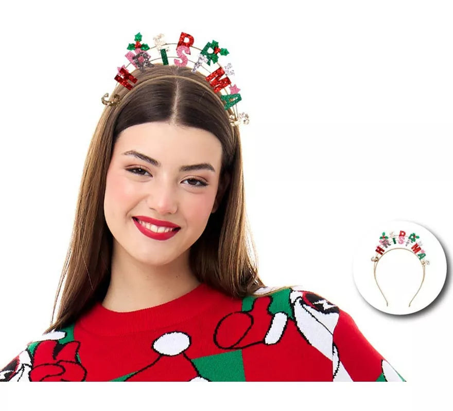 Translation missing: es.Diadema de Merry Christmas multicolor