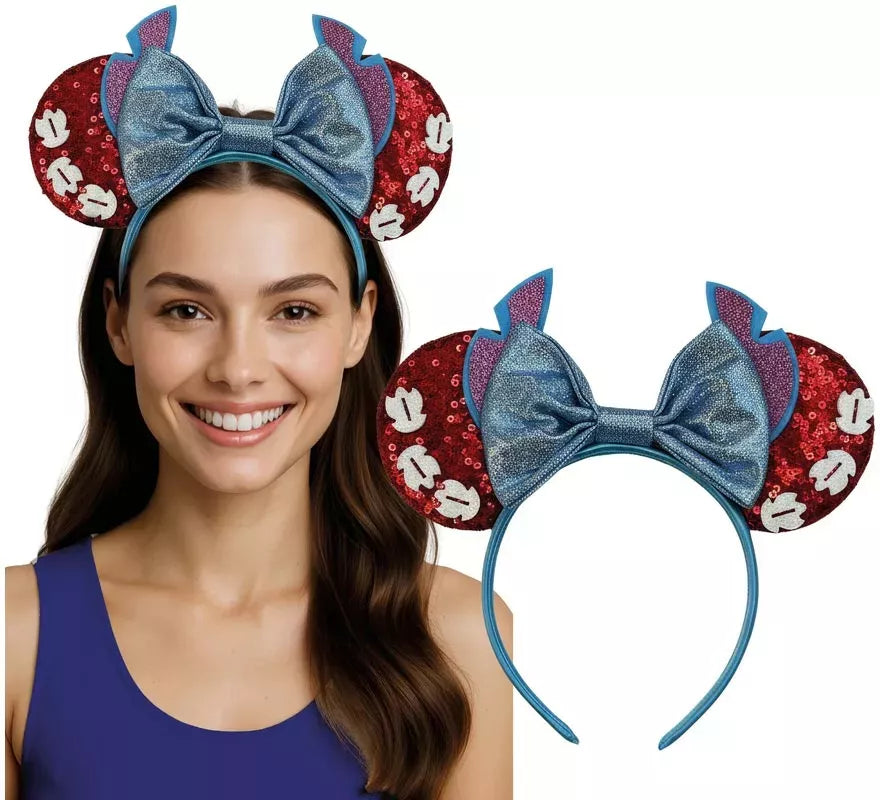 Translation missing: es.Diadema de Monstruito azul con Orejas de Ratoncita