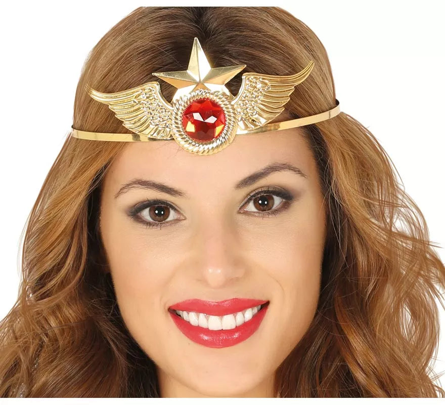 Translation missing: es.Diadema de Mujer maravilla Dorada con estrella