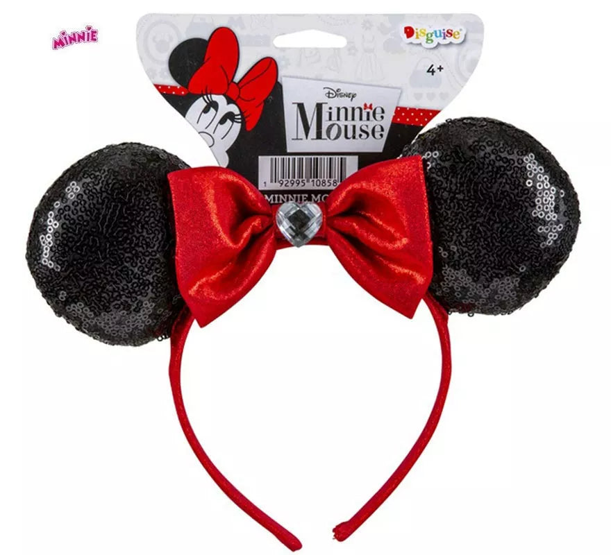 Translation missing: es.Diadema de Orejas con lazo de Minnie Mouse con lentejuelas Infantil