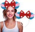 Diadema de Orejas Ratón con Lazo y Lentejuelas