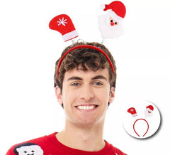 Diadema de Papá Noel y Calcetín rojo