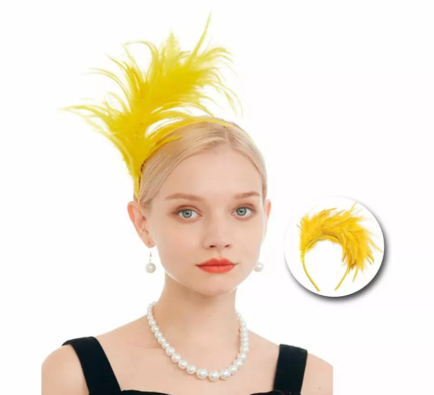 Translation missing: es.Diadema de Plumas Años 20 en varios colores