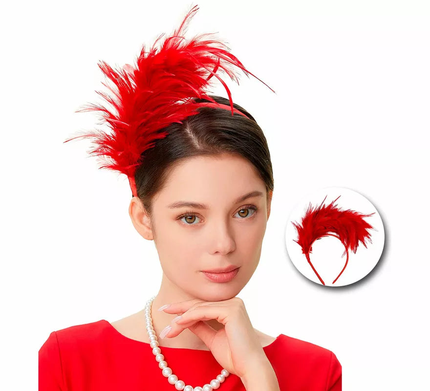 Translation missing: es.Diadema de Plumas Años 20 en varios colores