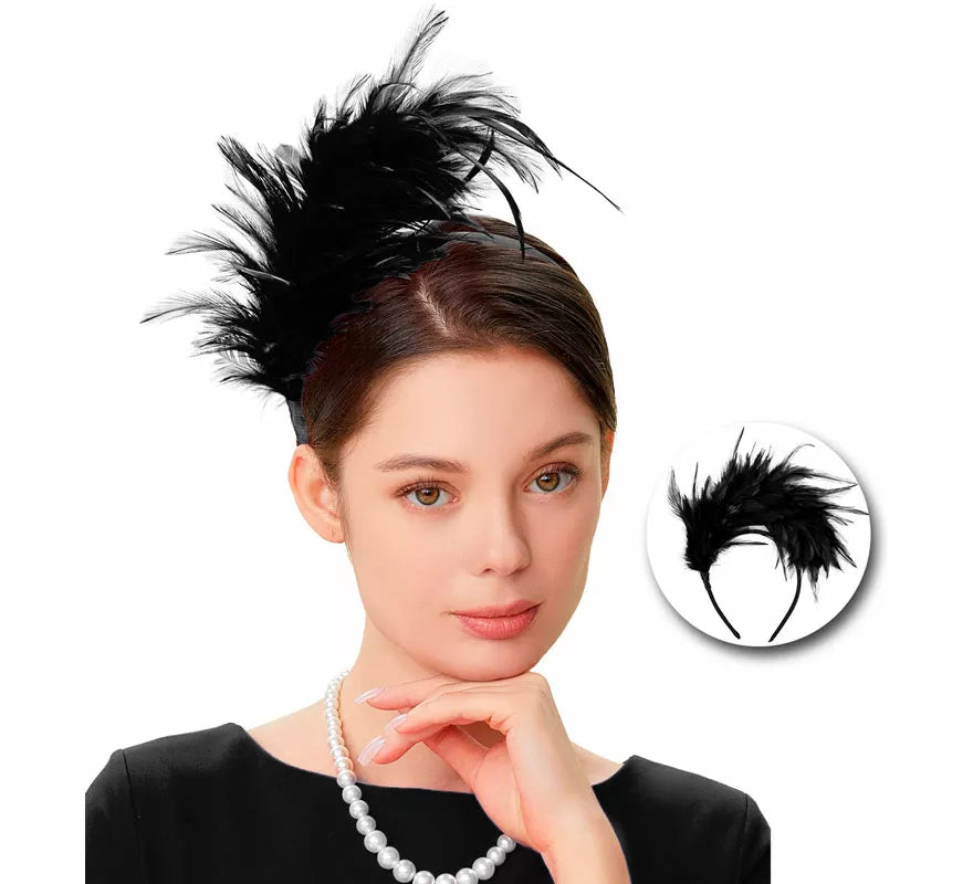 Translation missing: es.Diadema de Plumas Años 20 en varios colores