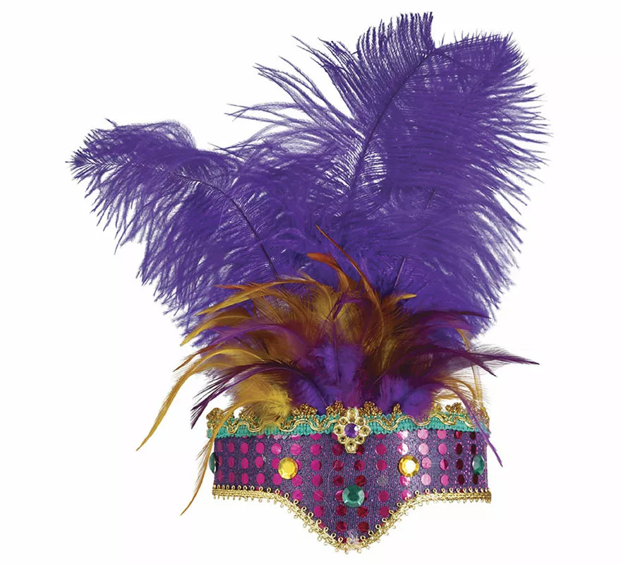 Translation missing: es.Diadema de Plumas Lilas