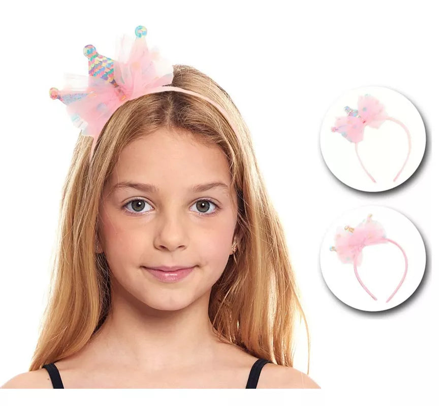 Translation missing: es.Diadema de Princesa con tul en colores surtidos