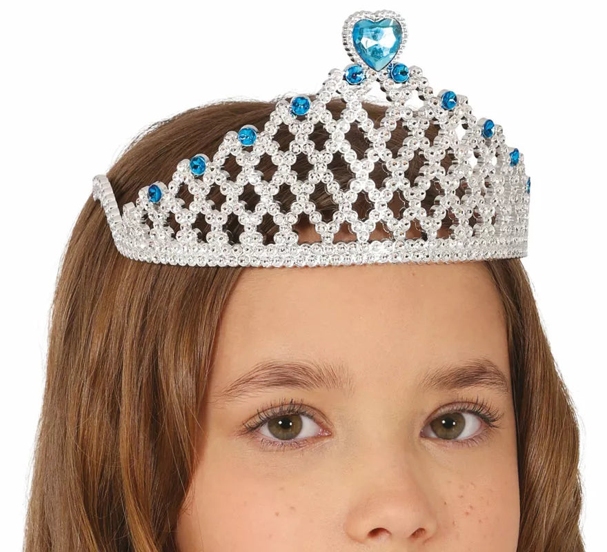 Translation missing: es.Diadema de Princesa plateada con corazón