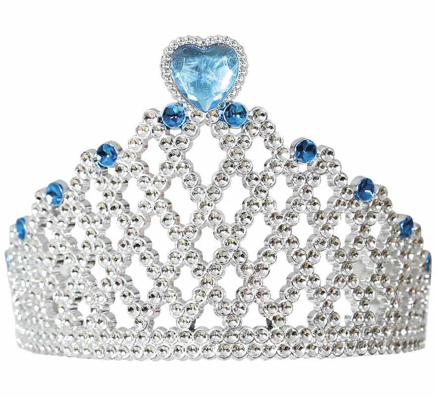 Translation missing: es.Diadema de Princesa plateada con corazón