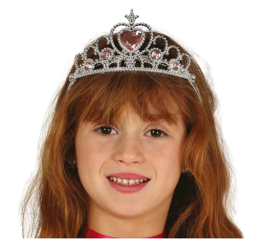 Translation missing: es.Diadema de Princesa Plateada con corazones