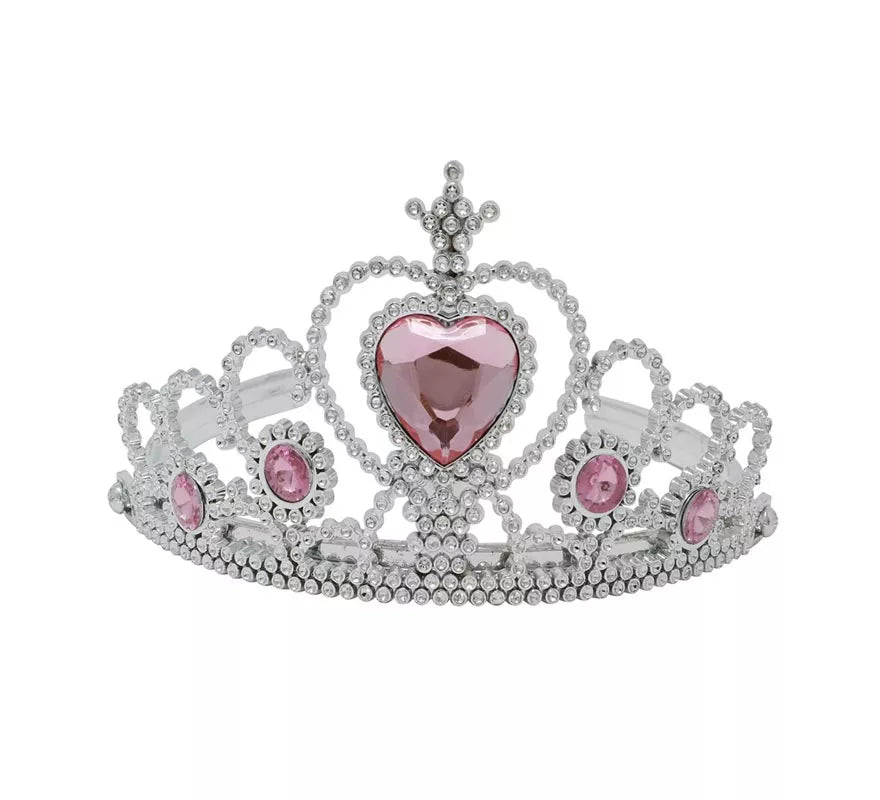 Translation missing: es.Diadema de Princesa Plateada con corazones