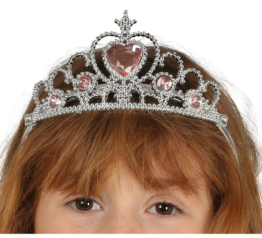 Translation missing: es.Diadema de Princesa Plateada con corazones