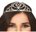 Diadema de Princesa real plateada metálica adulto
