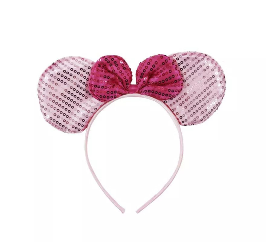 Translation missing: es.Diadema de Ratoncita rosa con lentejuelas