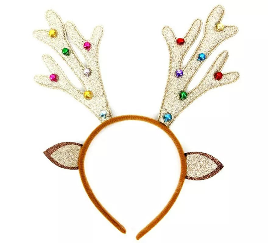 Translation missing: es.Diadema de Reno con Cascabeles y brillantina