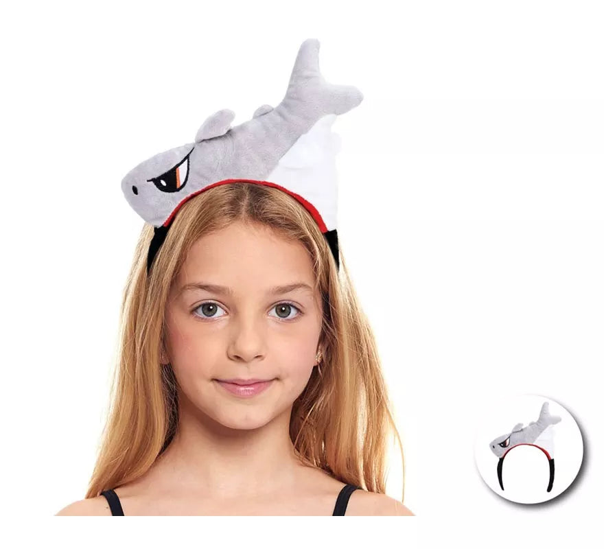 Translation missing: es.Diadema de Tiburón de peluche infantil